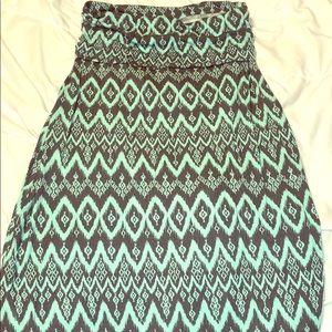 Beautiful Blue and Gray Maxi Skirt!